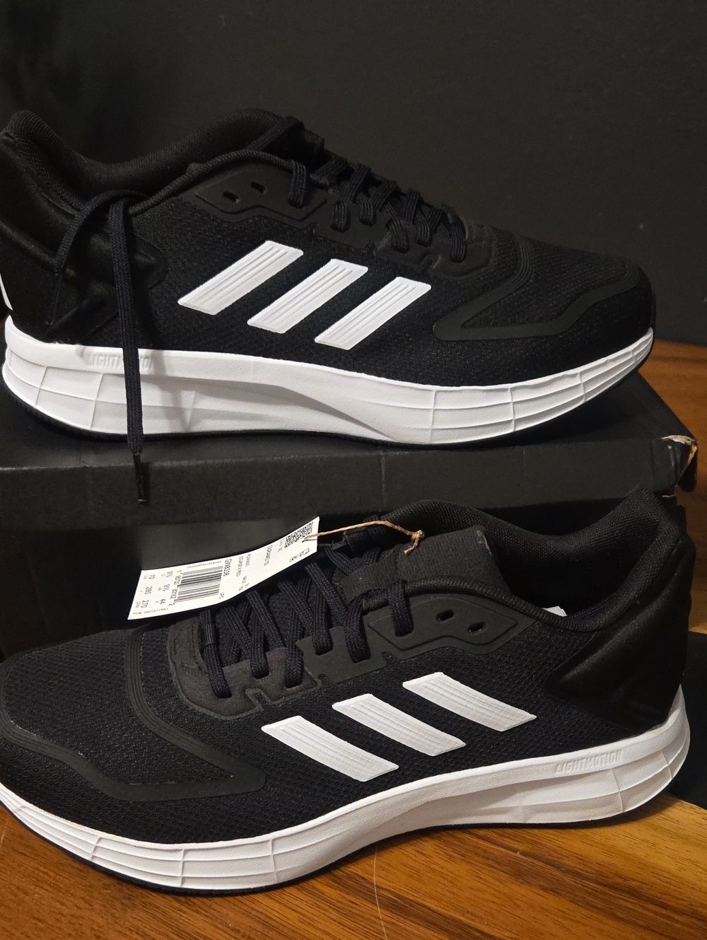 Adidas Black & White Duramo Running Shoes Men's Size 10 NWT